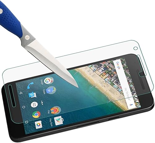 Miniatura 3 de Mr.Shield Paquete de 5 Protector de pantalla diseñado para LG (Google) Nexus 5X 2015 más nuevo vidrio templado 0.012in de dureza 9H borde redondo