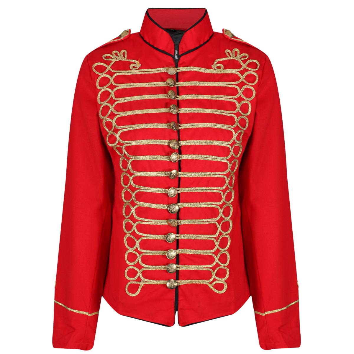Ladies Emo Punk Goth Napoleon Military Drummer Parade Jacket