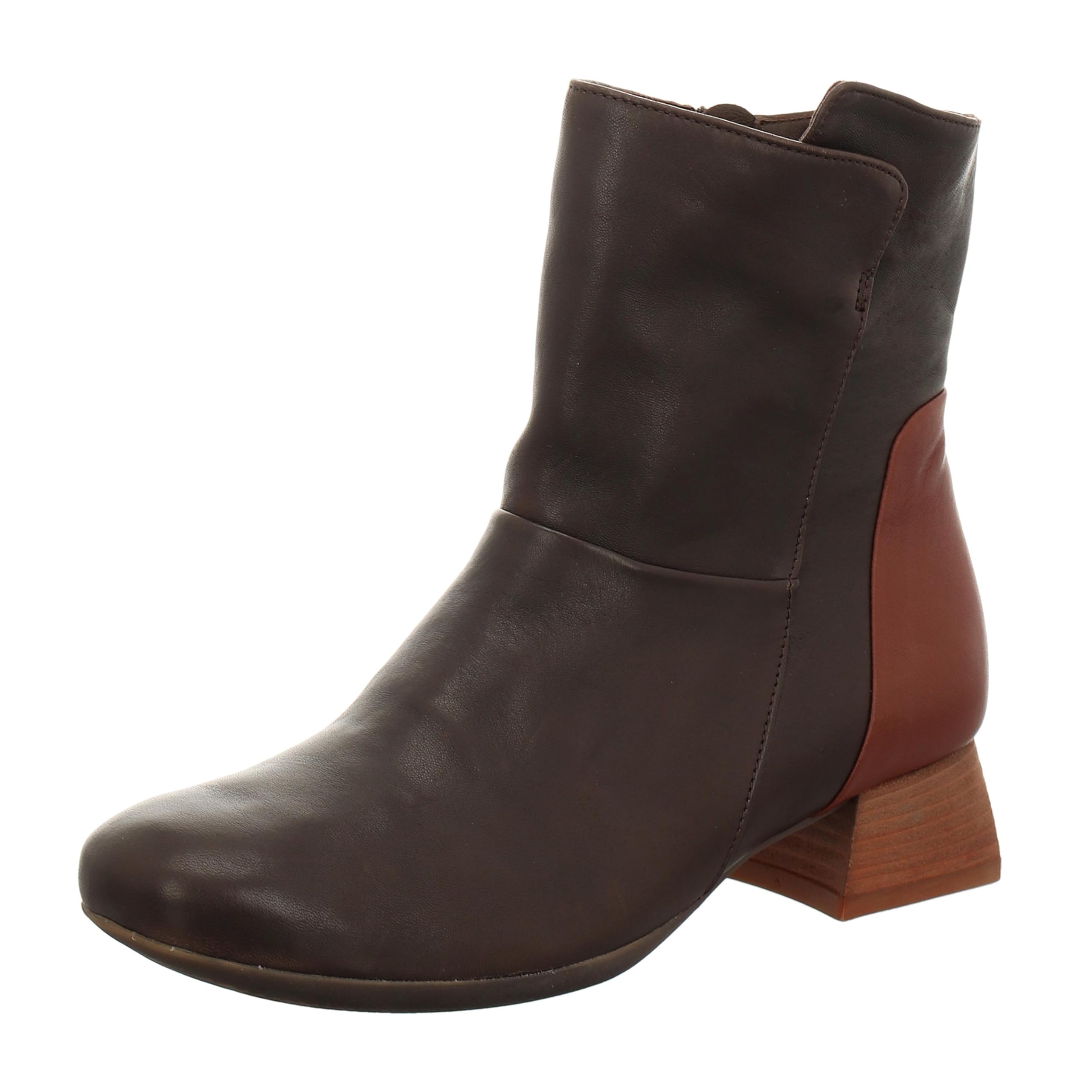 Think! Women's Delicia Chrome-Free Tanned Leather Lined Ankle Boots, 3020 Espresso Combi, 6.5 UK