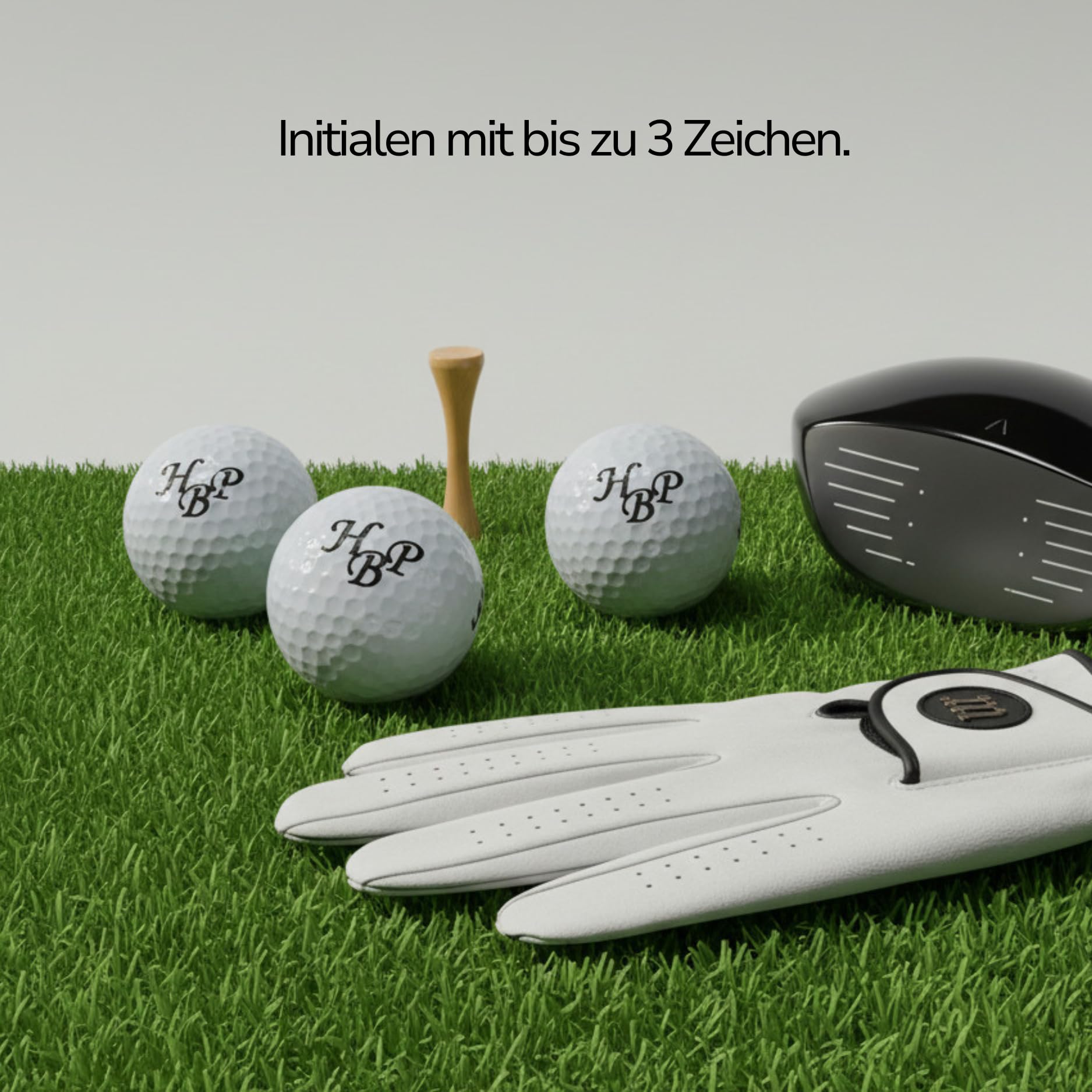 Golfball mit Gravur Initialen für Golfspieler/in Lasergravur Dein Text personalisiert Golfsport Wunschtext Personalisieren 3, 6 oder 10 Wilson Ultra Golfbälle