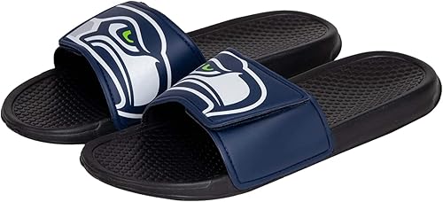 Miniatura 145 de FOCO mens NFL Team Cropped Big Logo Shower Sport Slide Flip Flop Sandals