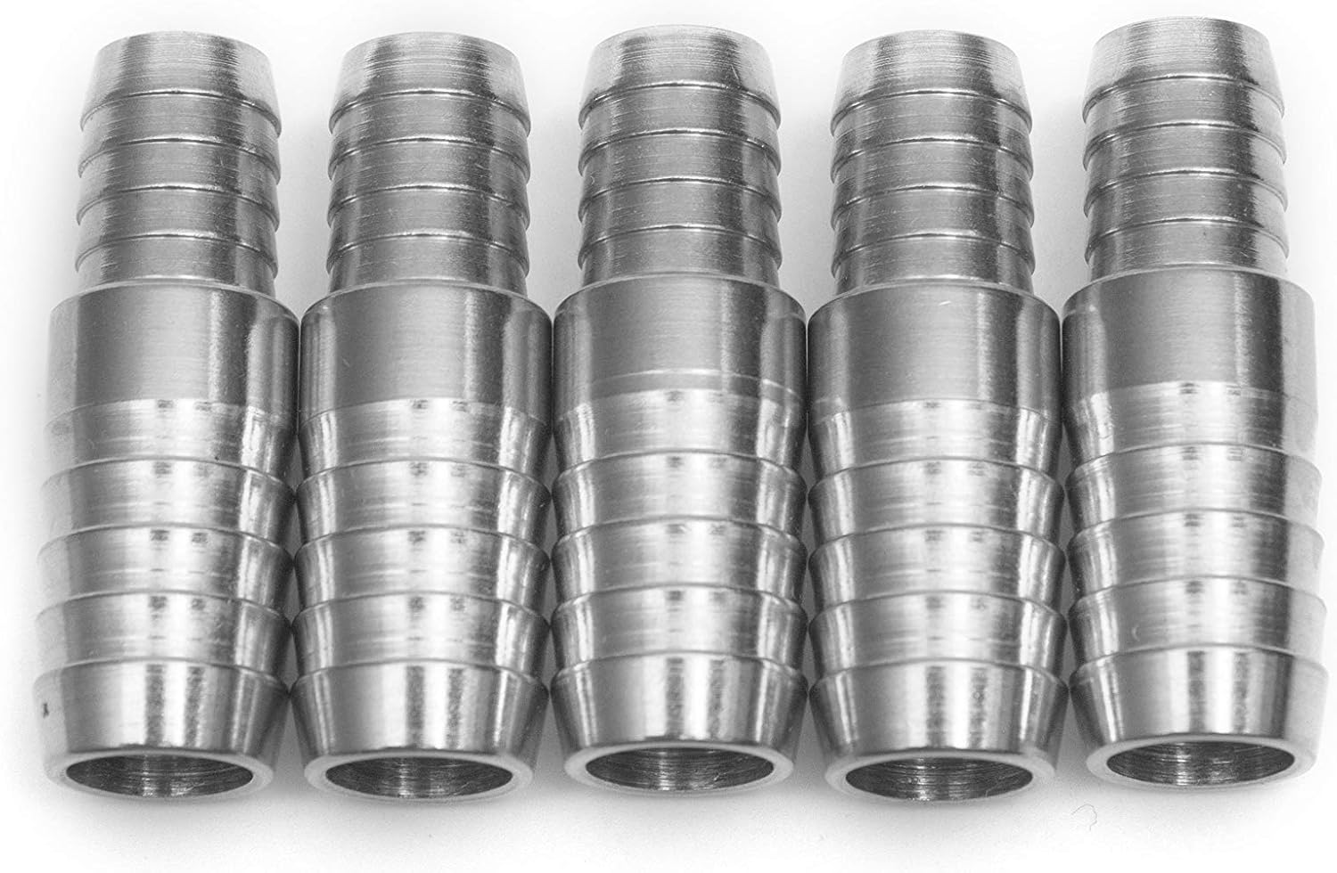 LTWFITTING Bar Production Stainless Steel 316 Barb Splicer Mender 5/8 Hose ID x 3/8 Hose ID Fitting Air Water Fuel Boat (Pack of 5)