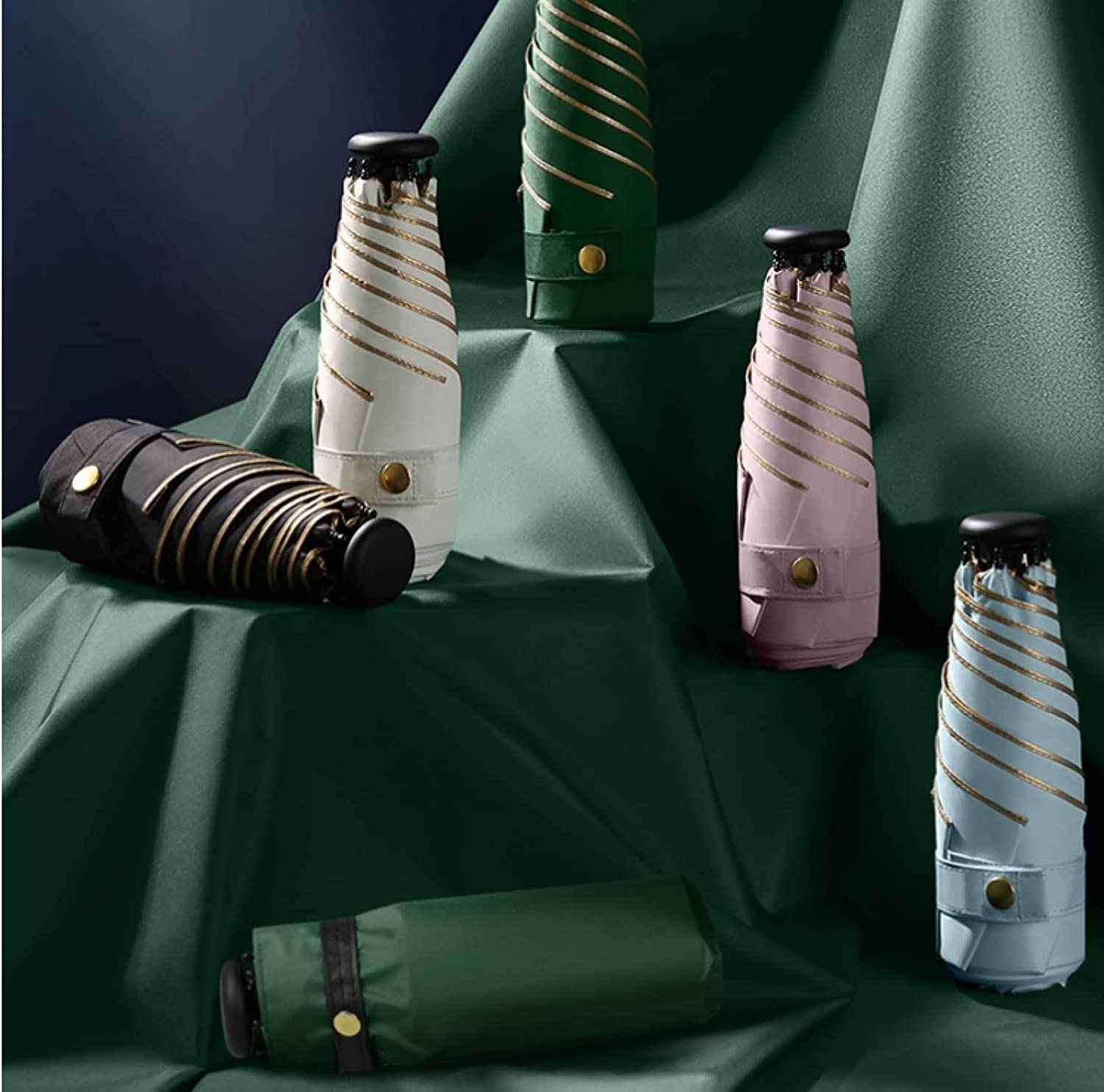 HLTYGWX Parapluie de Voyage Pliant Coupe-Vent Ultra-léger Compact Portable Parapluie ensoleillé pluvieux pour Hommes Femmes Femme Parapluie imperméable