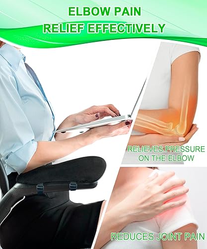 Miniatura 2 de Almohadillas ergonómicas para reposabrazos de silla de oficina, cojín de espuma viscoelástica, adecuadas para sillas de juegos, sillas de ruedas y