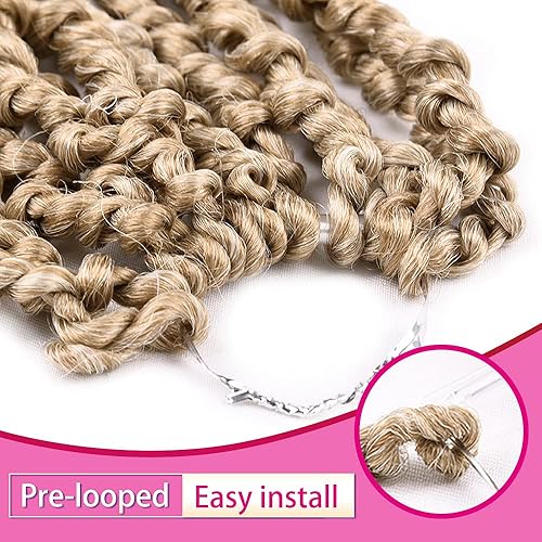 Miniatura 5 de Silike 6 paquetes de 72 raíces de 14 pulgadas pretrenzado Passion Twist Crochet trenzado, cabello previamente trenzado Passion Twist para mujeres