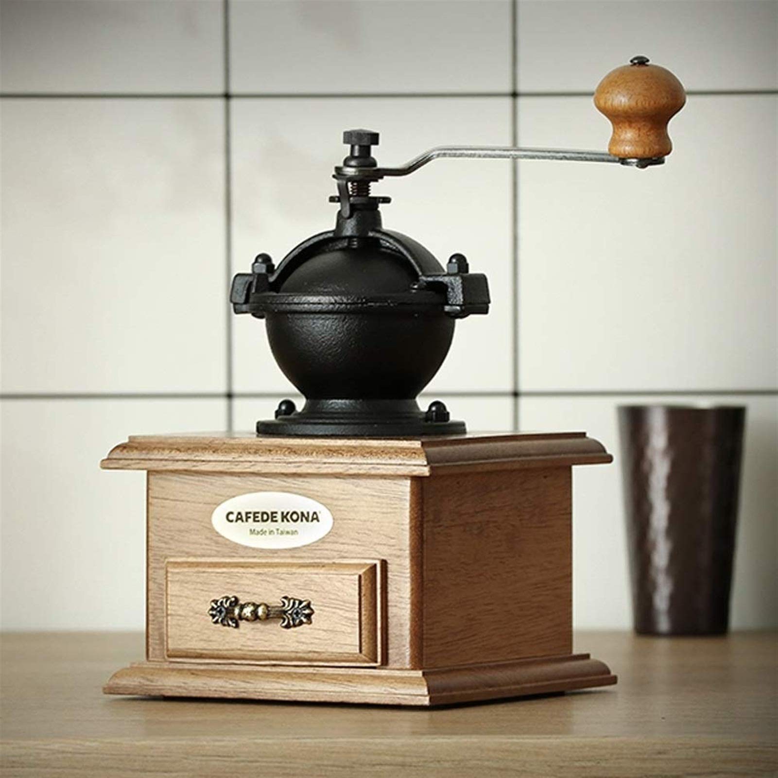 Molinillos de café Molinillo de café manual con ajuste ajustable - Molinillo de rebabas cónico y acero inoxidable cepillado - Molinillo de café de rebabas para café por goteo, café expreso, cerveza