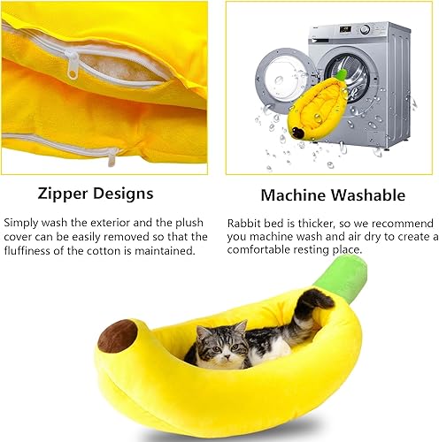 Miniatura 29 de Cama de conejo, cama de conejo gruesa y suave con alfombrilla extraíble, lavable a máquina, camas de conejillo de indias acogedoras y cálidas