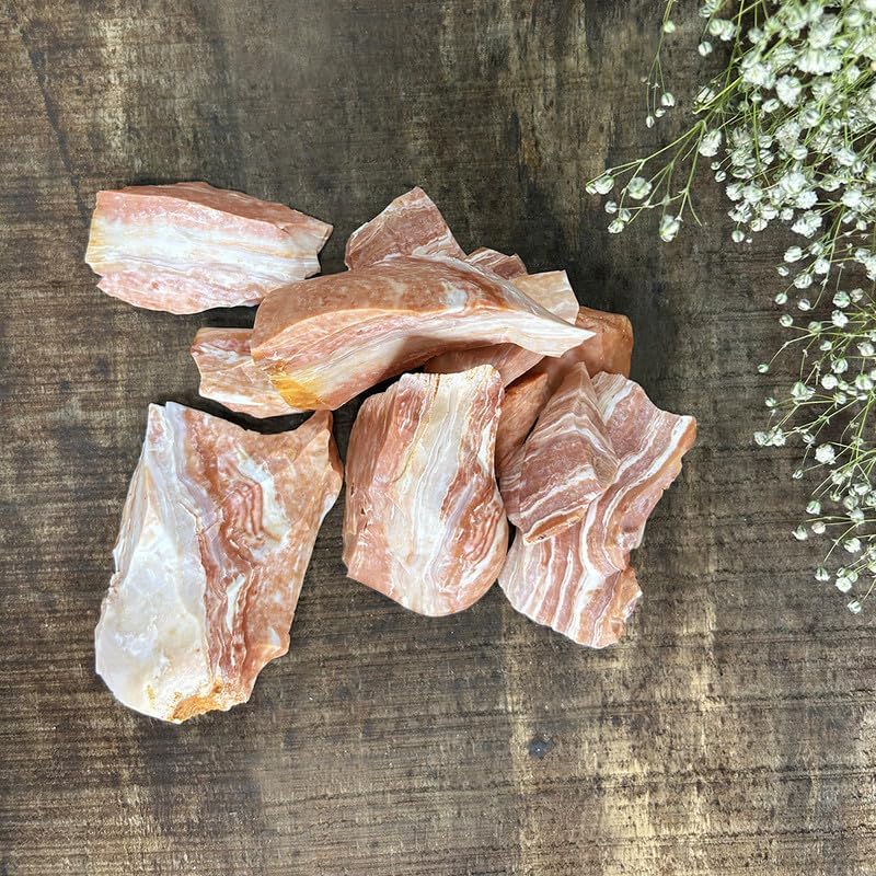 Image of Picture Jasper Raw Stone 500g | 2-4 Pcs of Natural Healing Crystal for Grounding, Strength & Balance | Decorative Stones for Home Decor, Living Room, Office & Showpiece