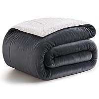 KANKAEU Coperta Pile e Sherpa 220x240 cm, 550 GSM Ultra Morbida e Calda