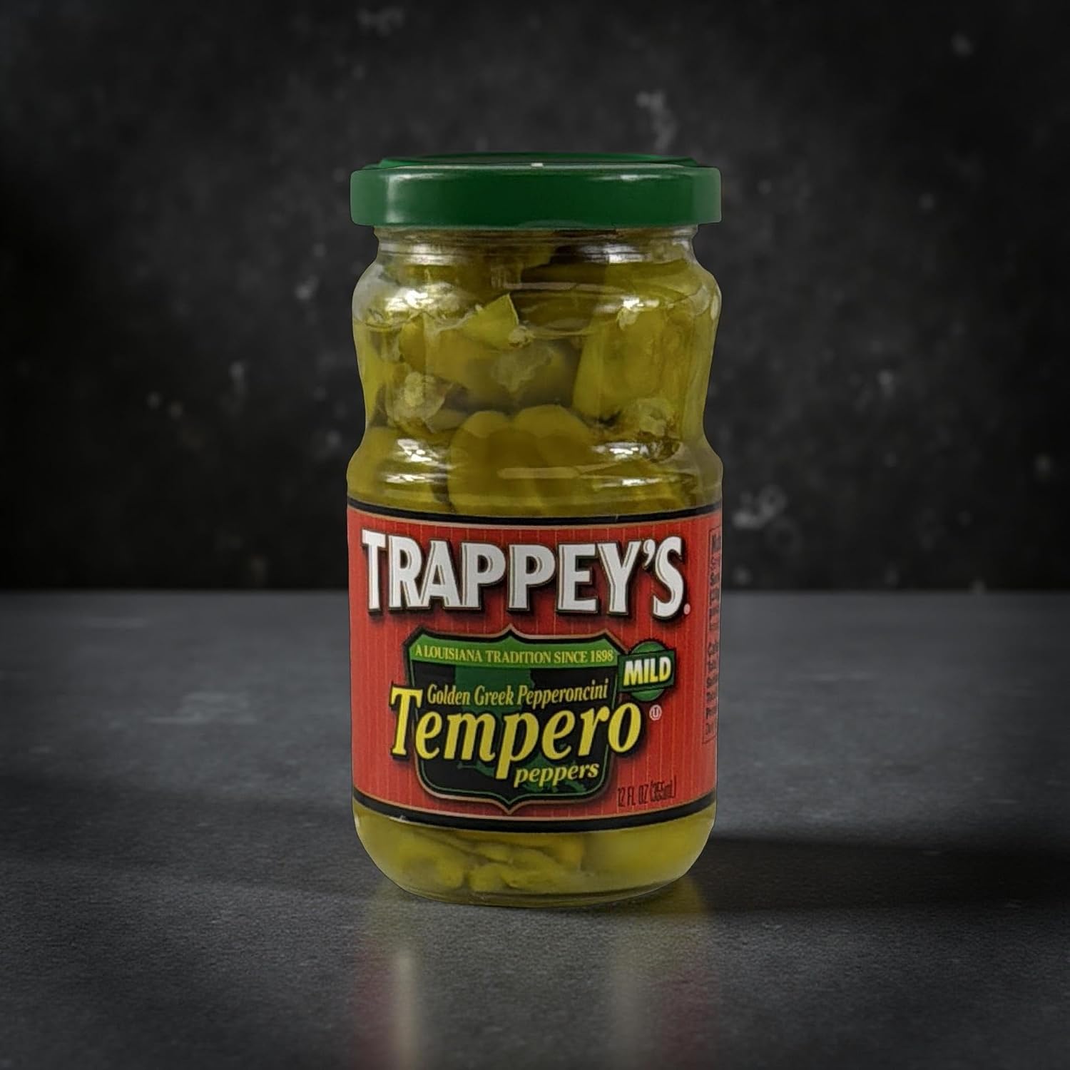 Trappey's Mild Golden Greek Pepperoncini Tempero Peppers, 12 oz Jars (Case of 12) – Mild Pickled Peppers for Salads, Sandwiches & Antipasto