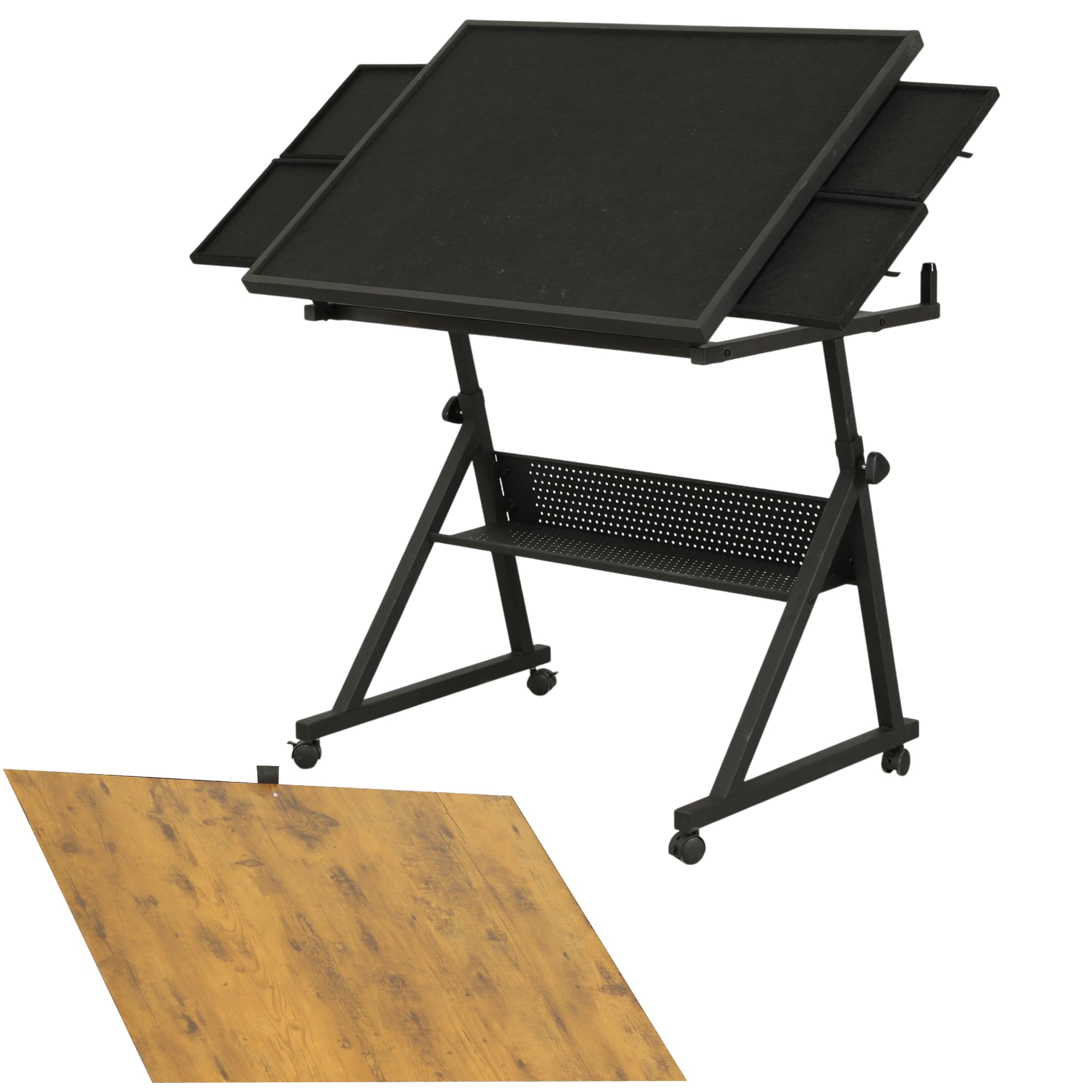 Plturdke Durable Jigsaw Puzzle Table, 1500-Piece Board with Adjustable Height & Storage, Non-Slip Surface for Frequent Use & Enthusiasts