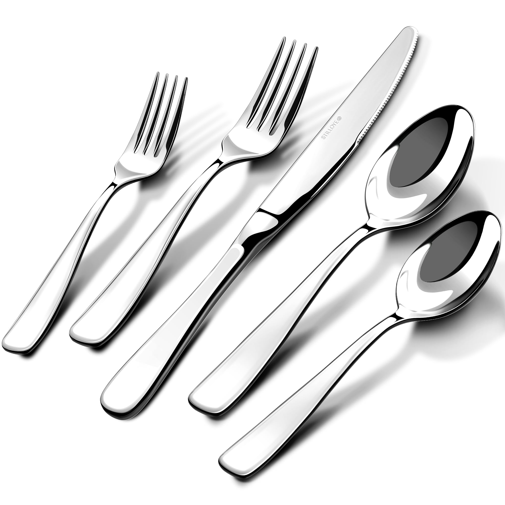 Stilloye 40-Piece 18/10 Stainless Steel Silverware Set