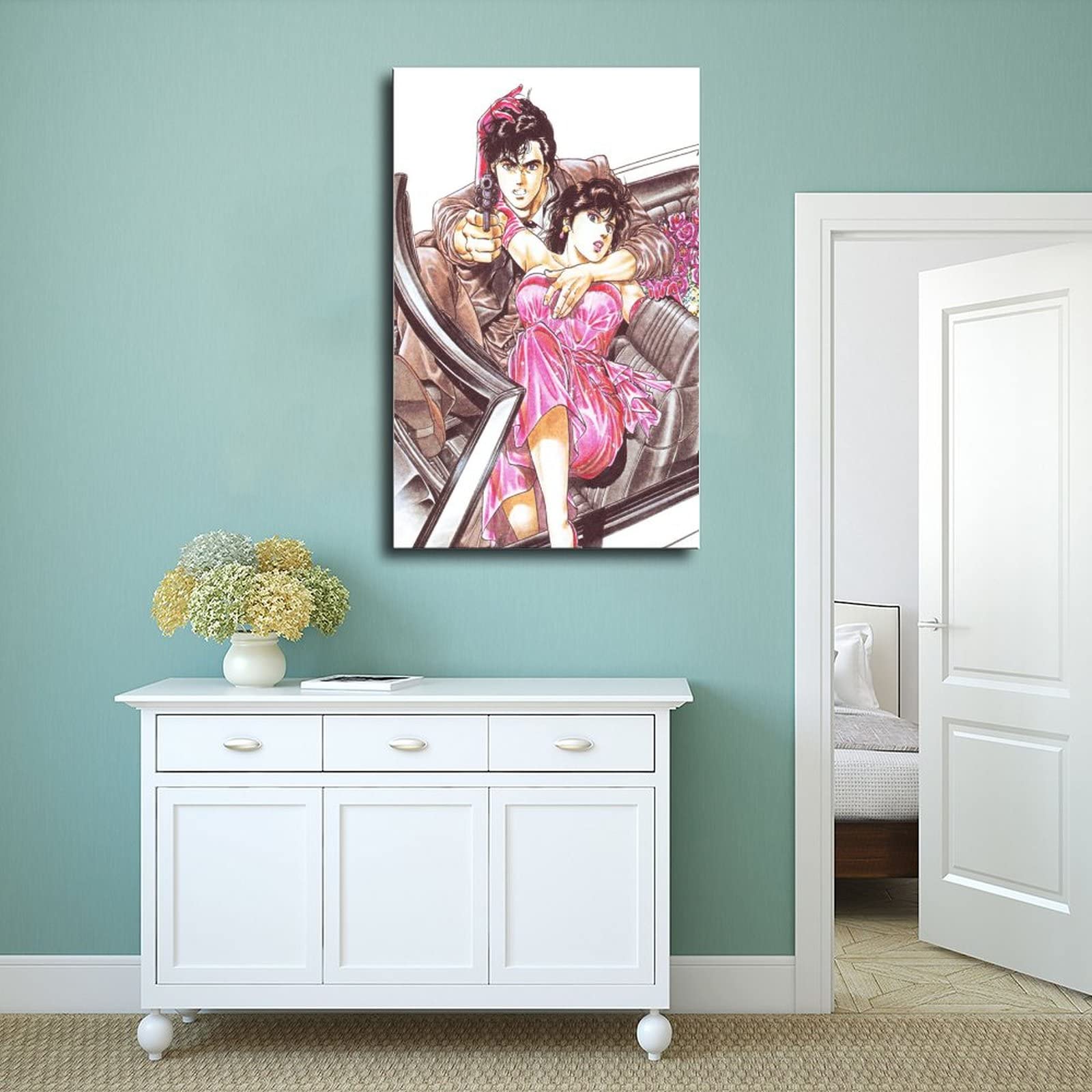 ZLWZPZLN Poster Sur Toile City Hunter - Décoration Murale Classique