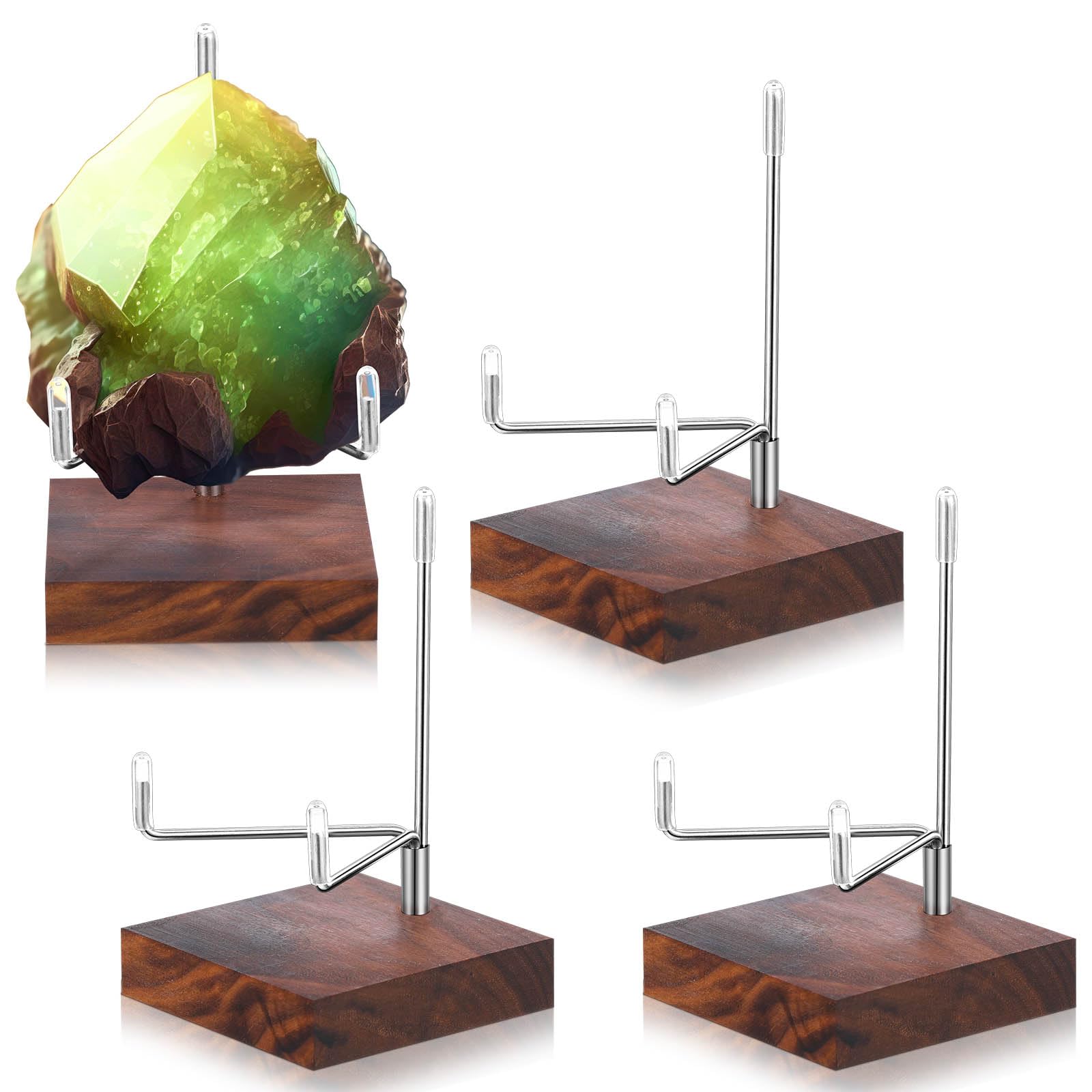 Amazon.com: Wenqik 4 Pcs Crystal Display Stand Adjustable