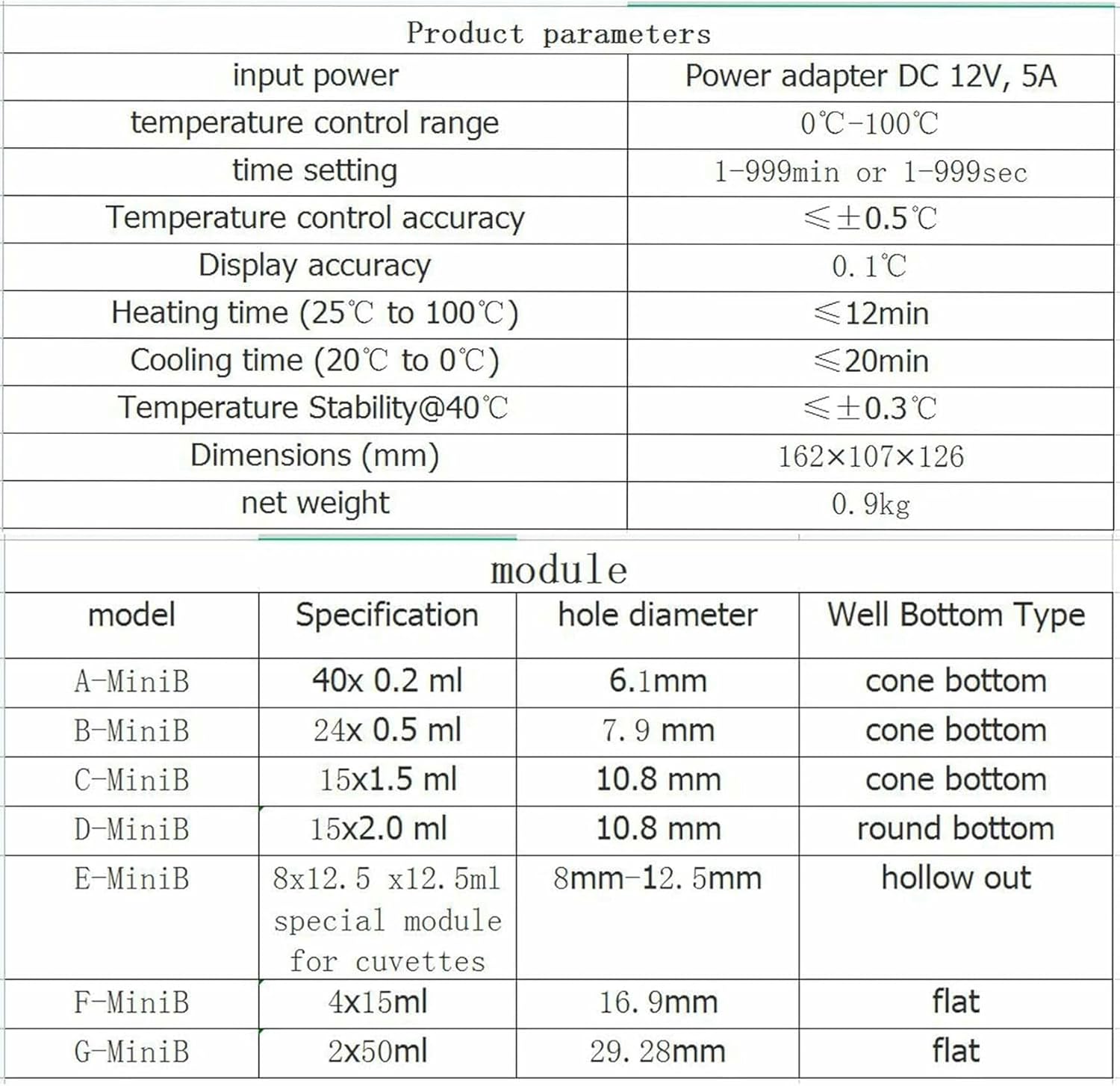 Dry Bathroom Incubator for Laboratory, Metal Bath Heater, Constant Temperature, Digital Thermostatic Water Minibaño, Scientific Laboratory Digital Module with TA TA