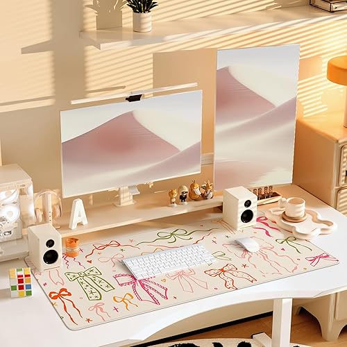 Miniatura 6 de iCasso Alfombrilla de escritorio para teclado y ratón, alfombrilla grande para ratón para escritorio, alfombrilla de escritorio para escritorio,