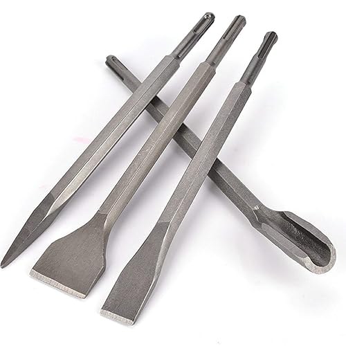 Miniatura 6 de Juego de brocas de martillo giratorio, 17 brocas y cinceles para mampostería con punta de carburo SDS Plus para hormigón, piedra, ladrillo, con