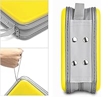 Vista 3 de CD Case, 40 Capacity CD/DVD Case Holders Wallet Hard Plastic DVD Disc Cases Storage Binder for Car Home Office Travel (Yellow)