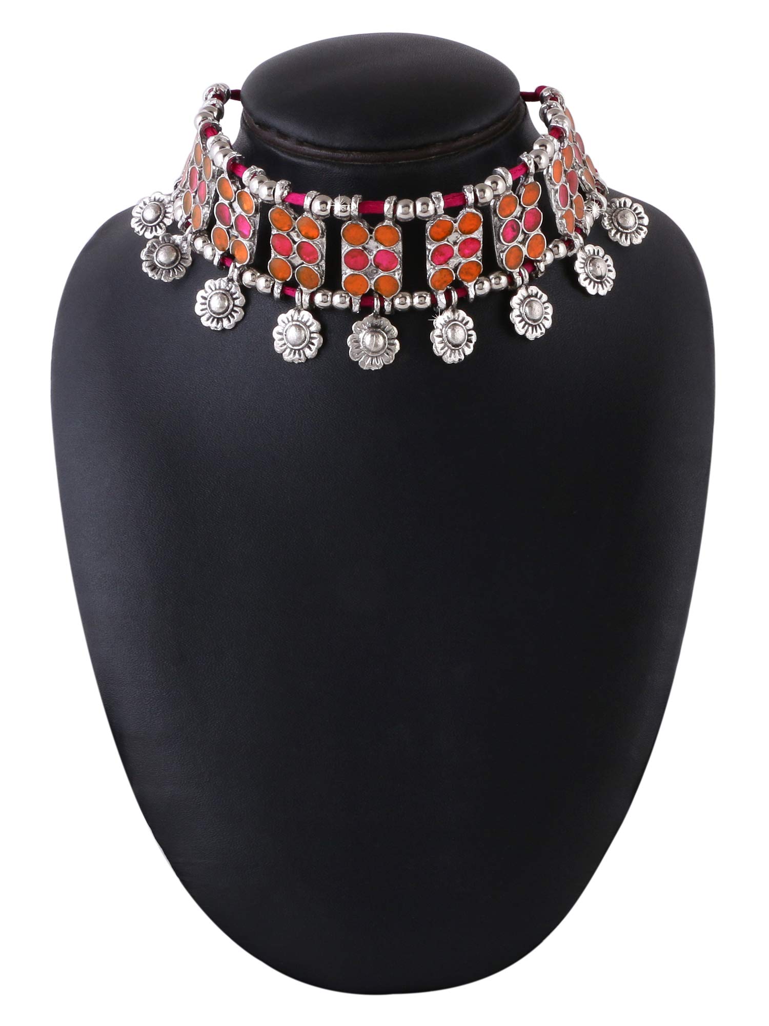 German Silver Oxidized Antique Look Versatile Choker Necklace