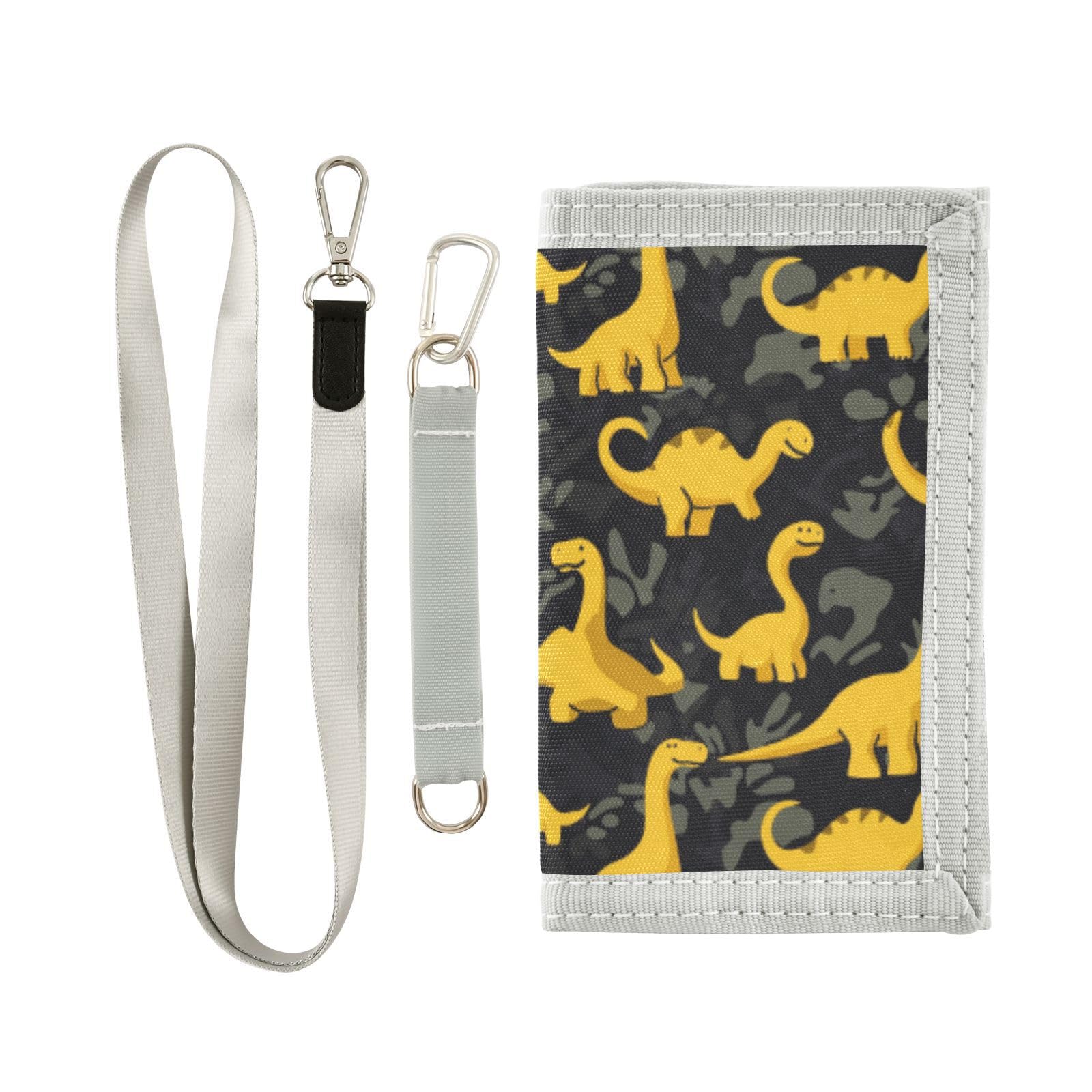 Wusikd Dinosaurs Kids Wallet for Boys Girls Dark Toddler Trifold Wallet Novelty Wallet for Teens Women Men