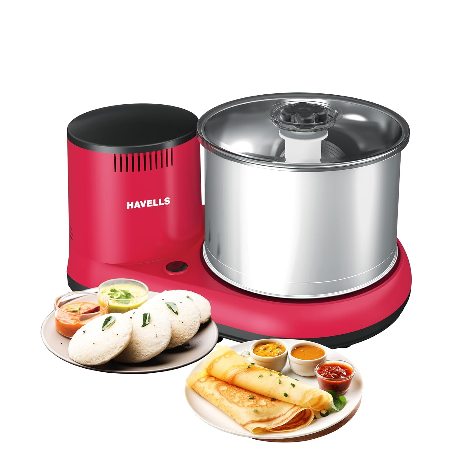 Havells Alai 2 L Table-Top Wet Grinder | Food Grade Stainless Steel Drum | 2N Grinding Stones | Coconut Scrapper| 150 Watts Motor| ABS Shock Proof Body| 2 Year Manufacturer Warranty (Pink) Havells Alai 2 L Table-Top Wet Grinder | Food Grade Stainless Steel Drum | 2N Grinding Stones | Coconut Scrapper| 150 Watts Motor| ABS Shock Proof Body| 2 Year Manufacturer Warranty (Pink)