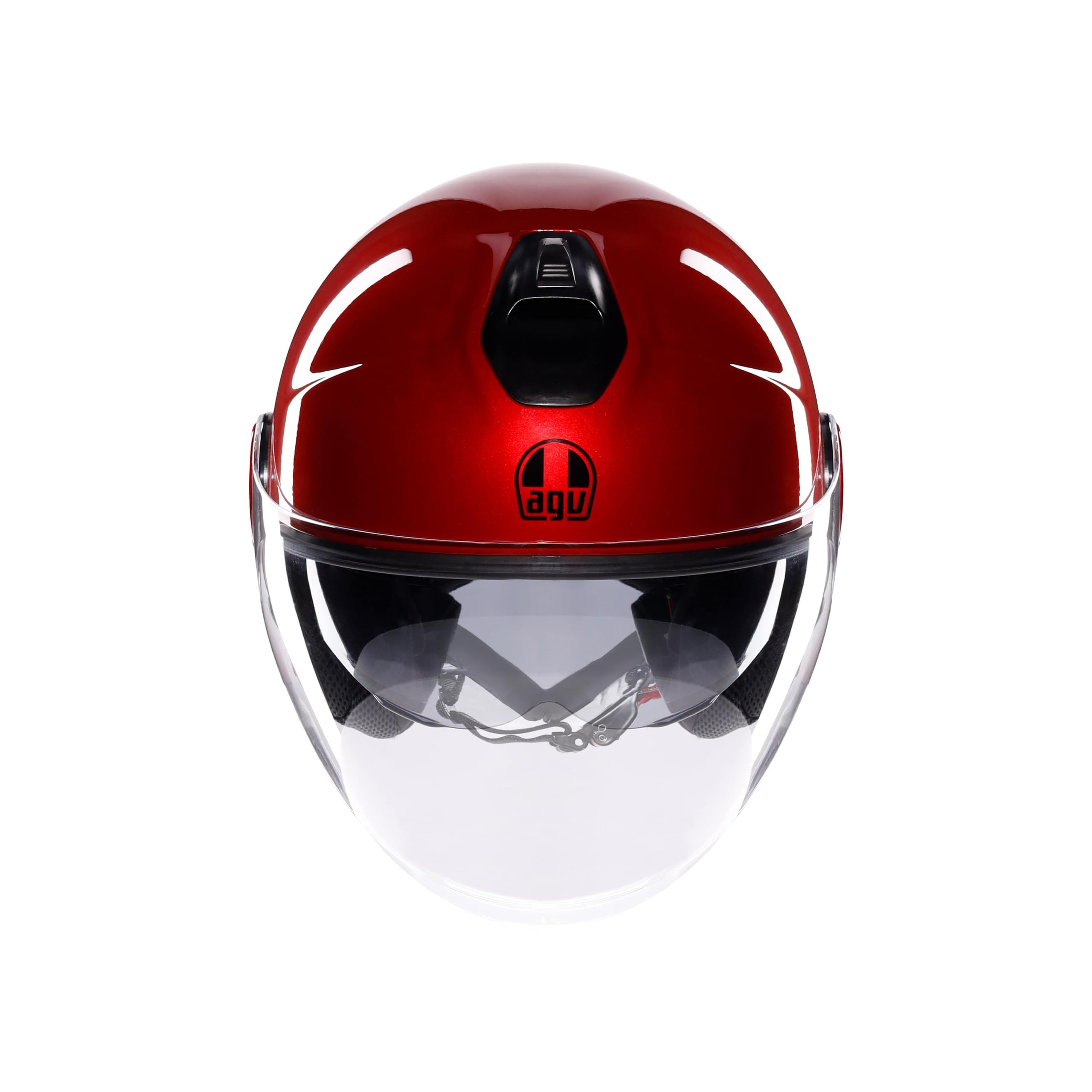 AGV - ETERES E2206, Casco Moto Jet, Unisex, Corsa Red, L