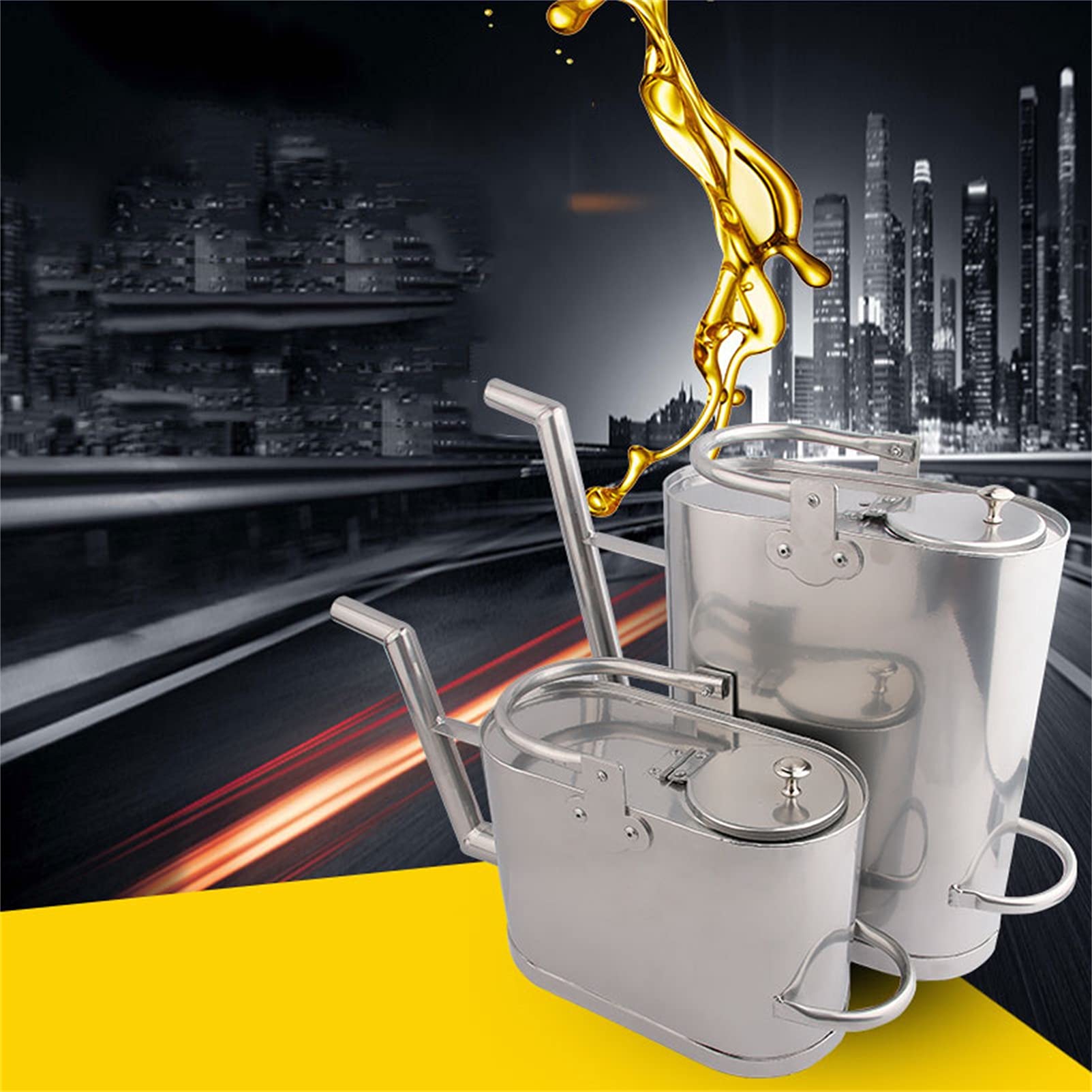 Recipientes para gasolina Lata de combustible de gasolina - Transporte y almacenamiento de combustible - Ideal para automóviles, furgonetas, caravanas y autocaravanas, aluminio, certificación de apr