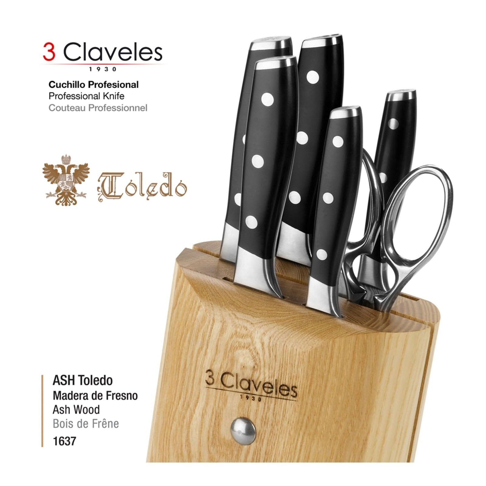 3 Claveles Cuchillo, 20 cm, Toledo