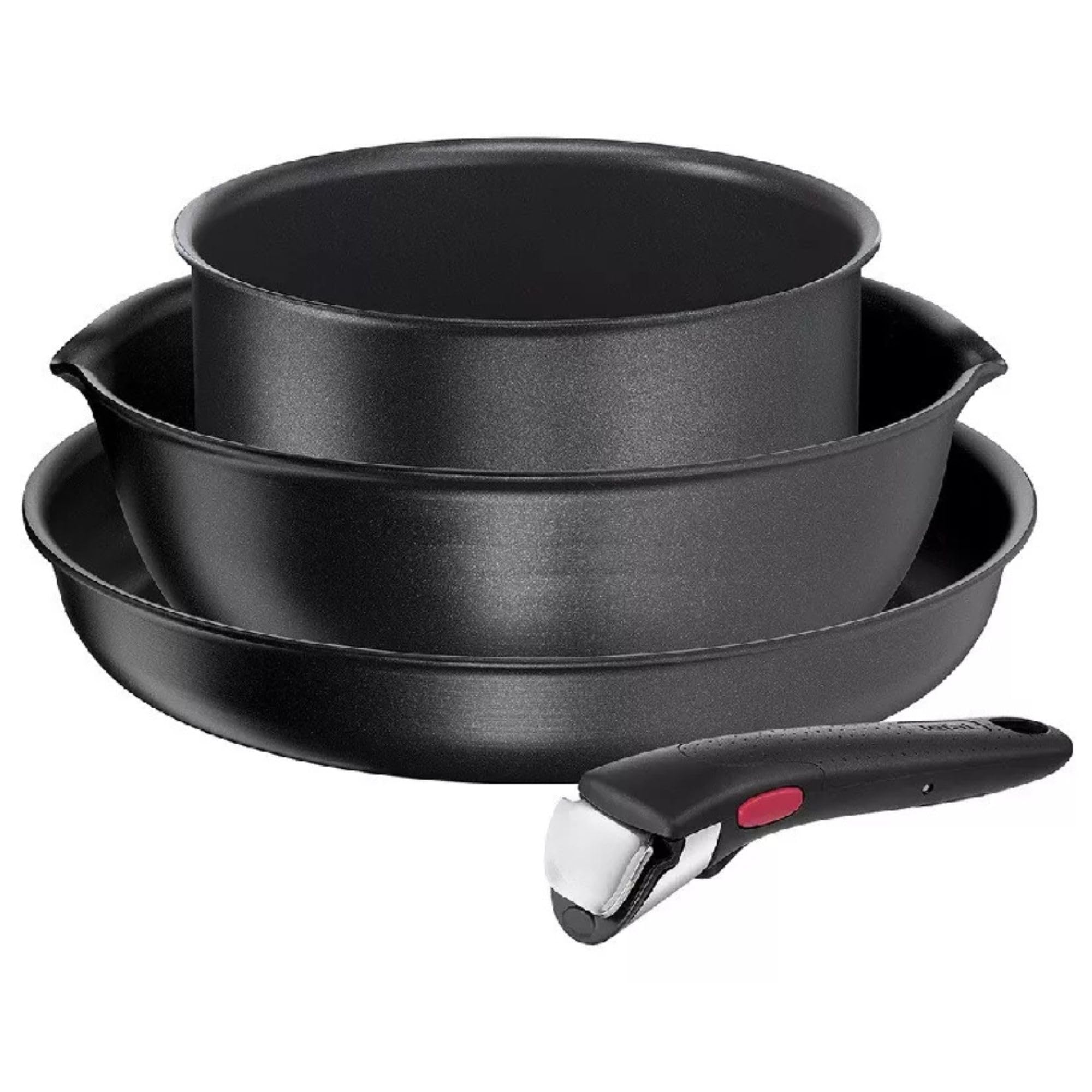 Tefal Black Ingenio Daily Chef L7629453 4-Piece Non-Stick Cookware Induction Pots & Pans Set,