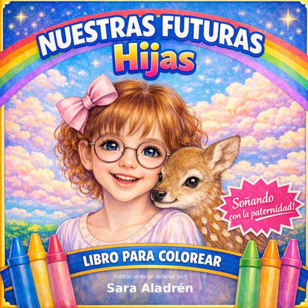 Nuestras Futuras Hijas – Libro para Colorear para futuros padres y madres: Ilustraciones Tiernas de Niñas y Mascotas - Regalo Inspirador para Soñadores de la paternidad y maternidad (Pinta y Colorea)