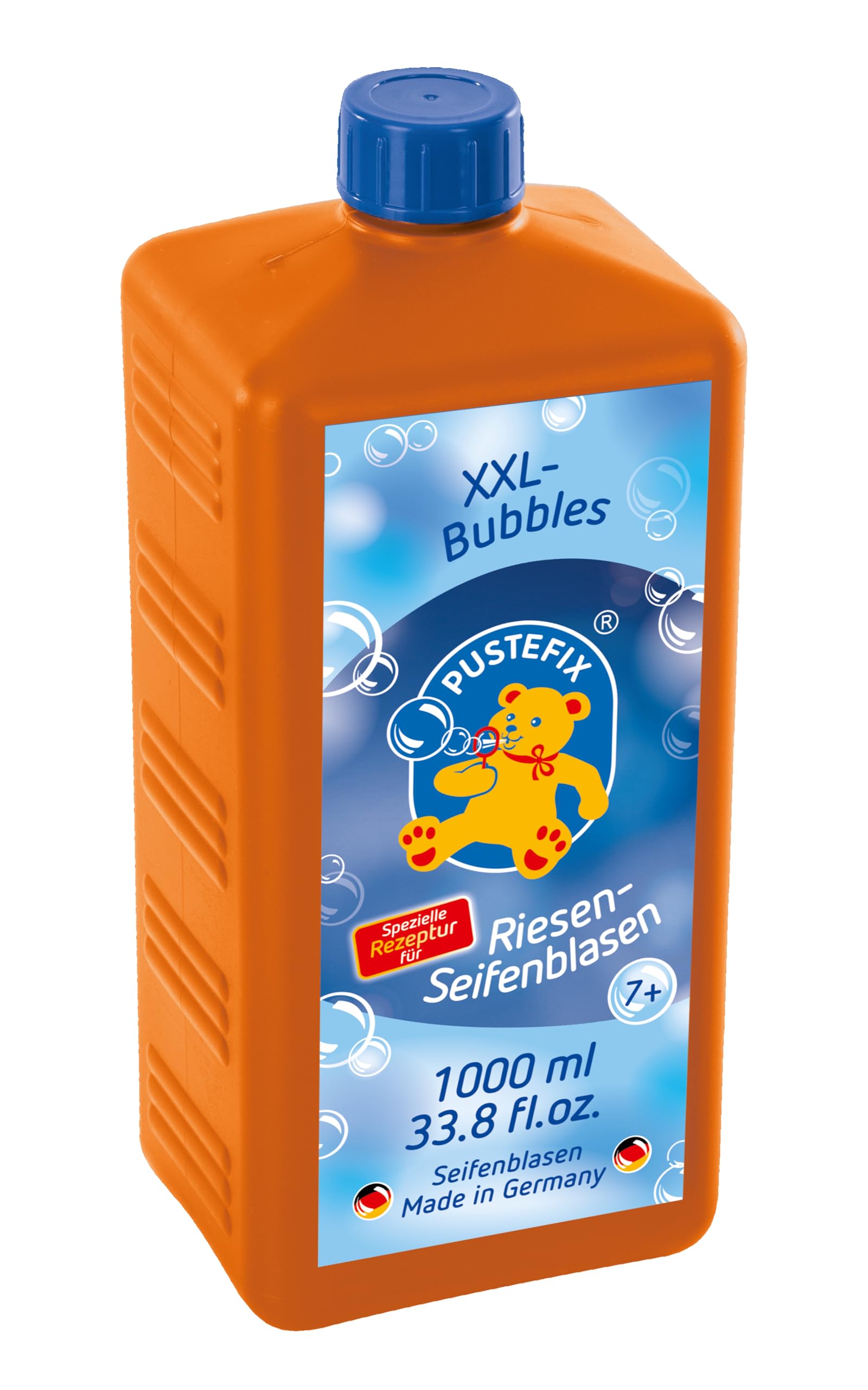 PUSTEFIX XXL Bubbles Refill bottle Maxi, 1L Bubble Solution, Colourful Bubbles, Made in Germany, Soap Bubbles Toy for Children's Birthdays, Weddings, Parties