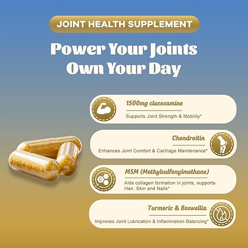 Miniatura 3 de Conjunto de suplementos de glucosamina condroitina MSM y complejo de magnesio, 2 botellas individuales Complejo de glucosamina y complejo de