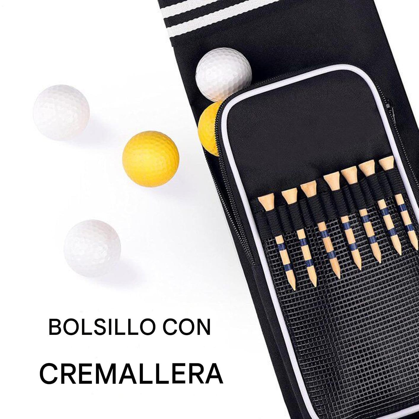 Bolsas De Golf para Hombre | Bolsas De Golf para Carritos,Organizador Ligero Impermeable Plegable para Torneos Viajes Avión Carrito Práctica Principiantes Tees Toallas