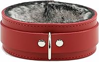 Vista 5 de Atlas Collar Handcrafted Premium Latigo Leather Luxurious Fur Choker