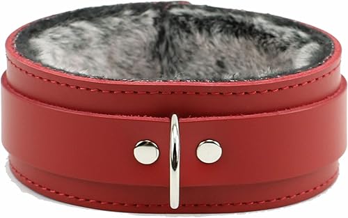 Miniatura 5 de Atlas Collar Handcrafted Premium Latigo Leather Luxurious Fur Choker