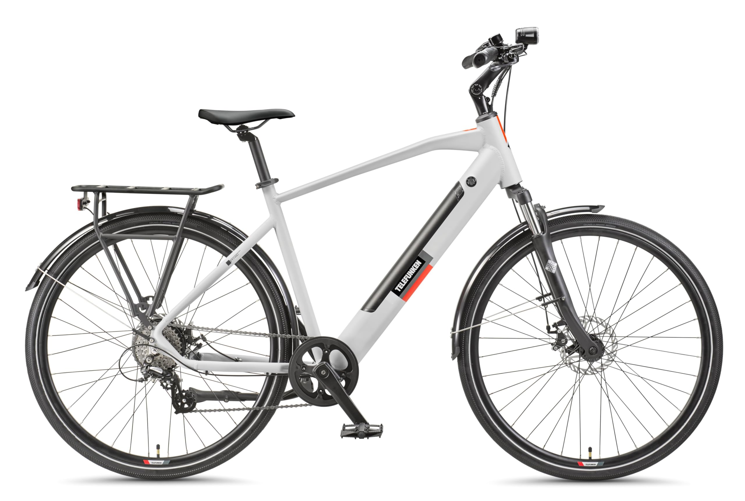 TELEFUNKEN E-Bike 28 Zoll Fahrrad für Herren | Trekking Pedelec mit 8-Gang Kettenschaltung & Scheibenbremsen | Elektrofahrrad mit 250 W Heckmotor & integriertem 417,6 Wh Li-Ion-Akku