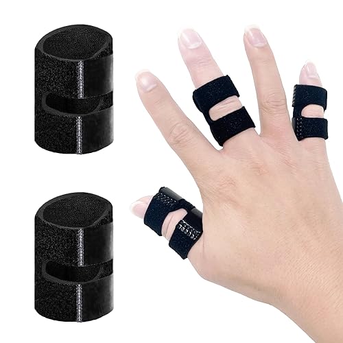 Férulas para dedos para el pulgar (2 unidades), férula para el pulgar gatillo para mazo, roto, enderezamiento, artritis, lesiones, soporte