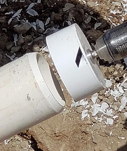 Miniatura 7 de Herramienta de biselado de tubos de PVC de 6 pulgadas para tubos multiusos de 4080, elimina la limadura manual para biseles rápidos, fáciles y