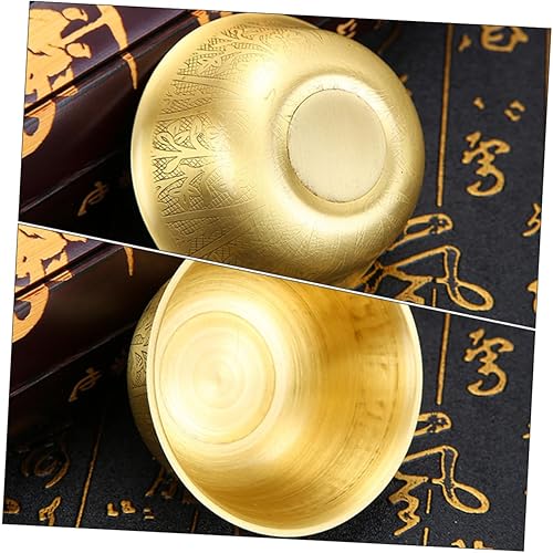 Miniatura 2 de ABOOFAN 2 uds. Cuenco de cobre decoración pagana latón decorativo templo suministros cenicero sacrificio agua cuenco altar