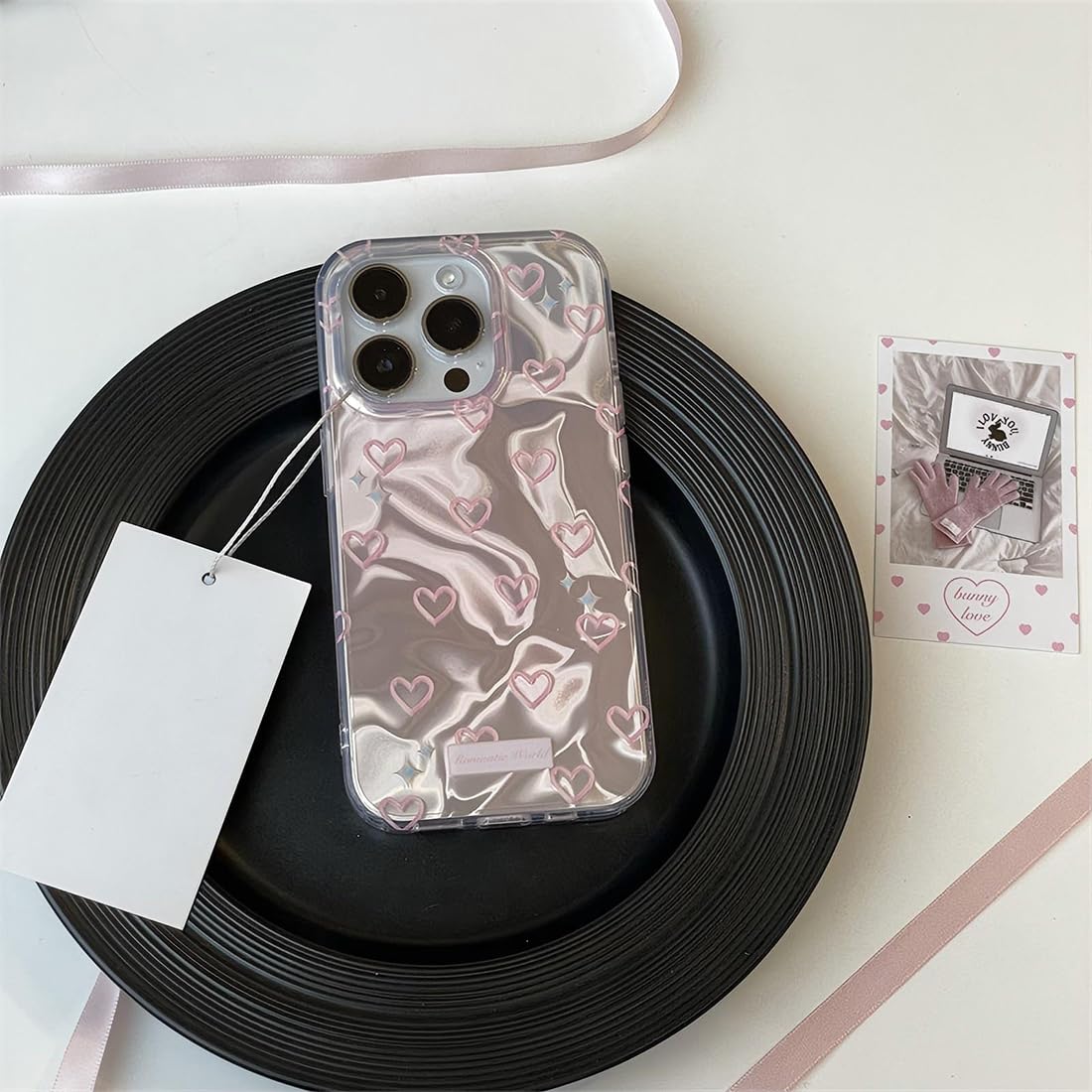 Amazon.co.jp: iphone 15 用 ケース ハート ピンク グラデーション