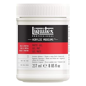 Liquitex 5321 Professional Matte Gel Medium, 8-oz, 8 oz, Clear