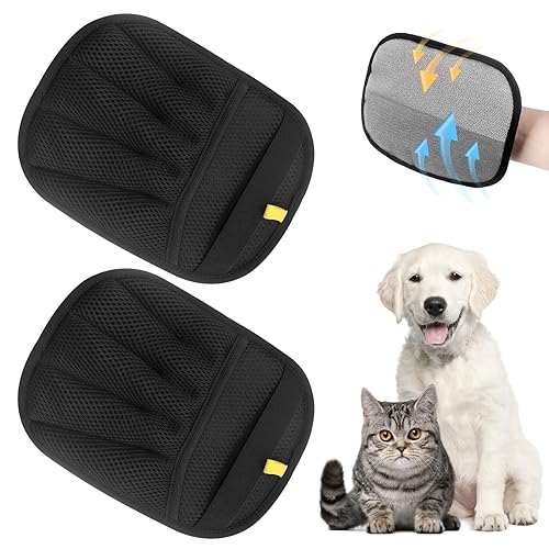 Pet Hair Remover Gloves,Electrostatic Removal for Pet Hair,Reusable Cat &