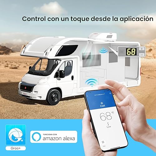 Miniatura 3 de TOSOT Aire acondicionado GO Cool RV de 16000 BTU, unidad de aire acondicionado sin conductos en la azotea con bomba de calor, WiFi y control remoto,