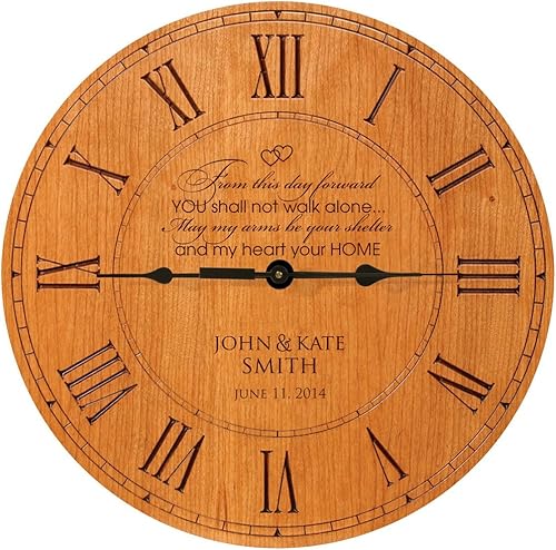 Inauguración de reloj reloj o aniversario de boda, regalo de boda, aniversario regalo, regalo "de este día Adelante You shall not Walk Alone.. puede