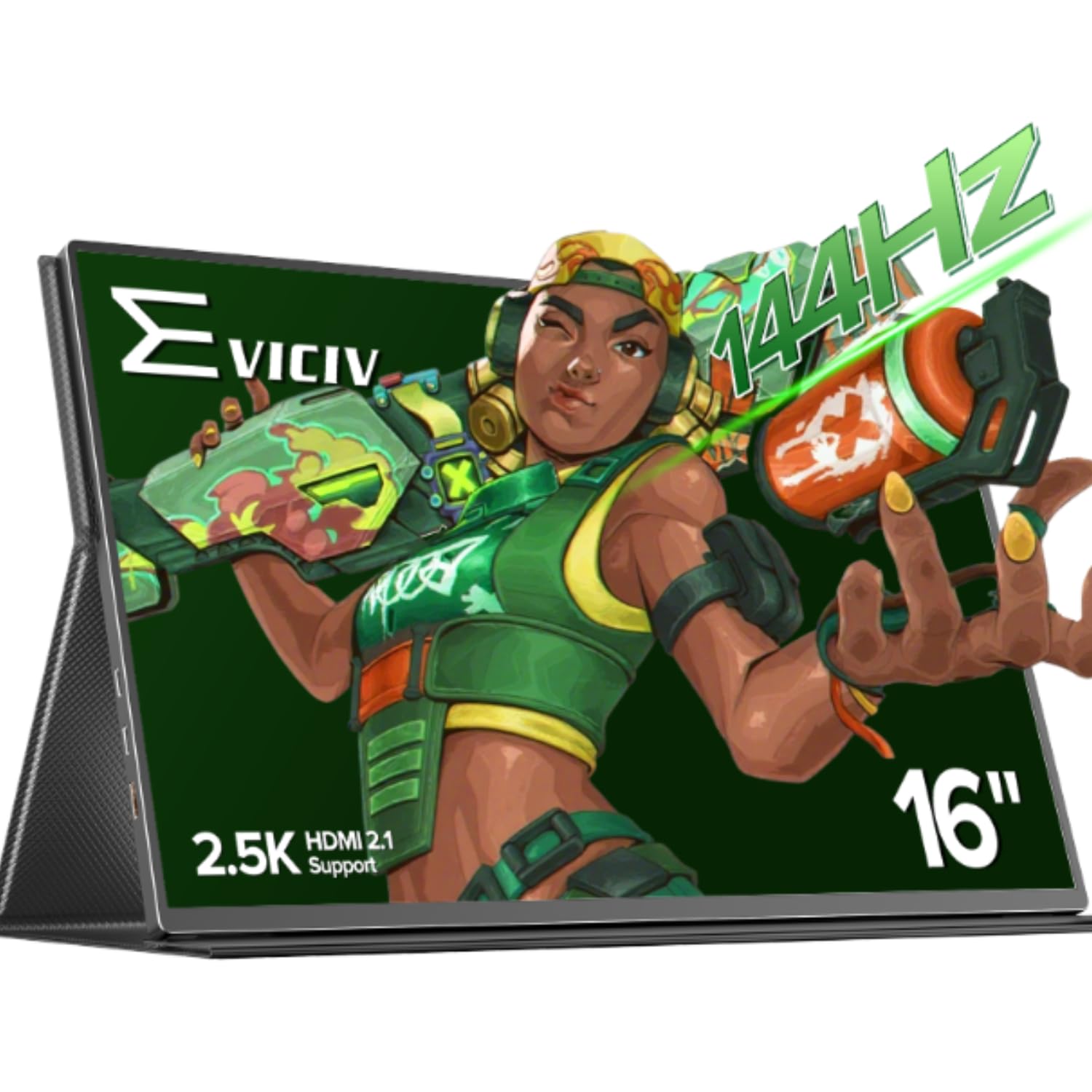 EVICIV 2.5K 144Hz Portable Monitor, 16 Inch QLED Gaming Monitor, IPS Travel Portable Display with VESA and Smart Cover, USB-C Mini HDMI External Display Compatible with PS3/4/5/Xbox/Switch-image-14
