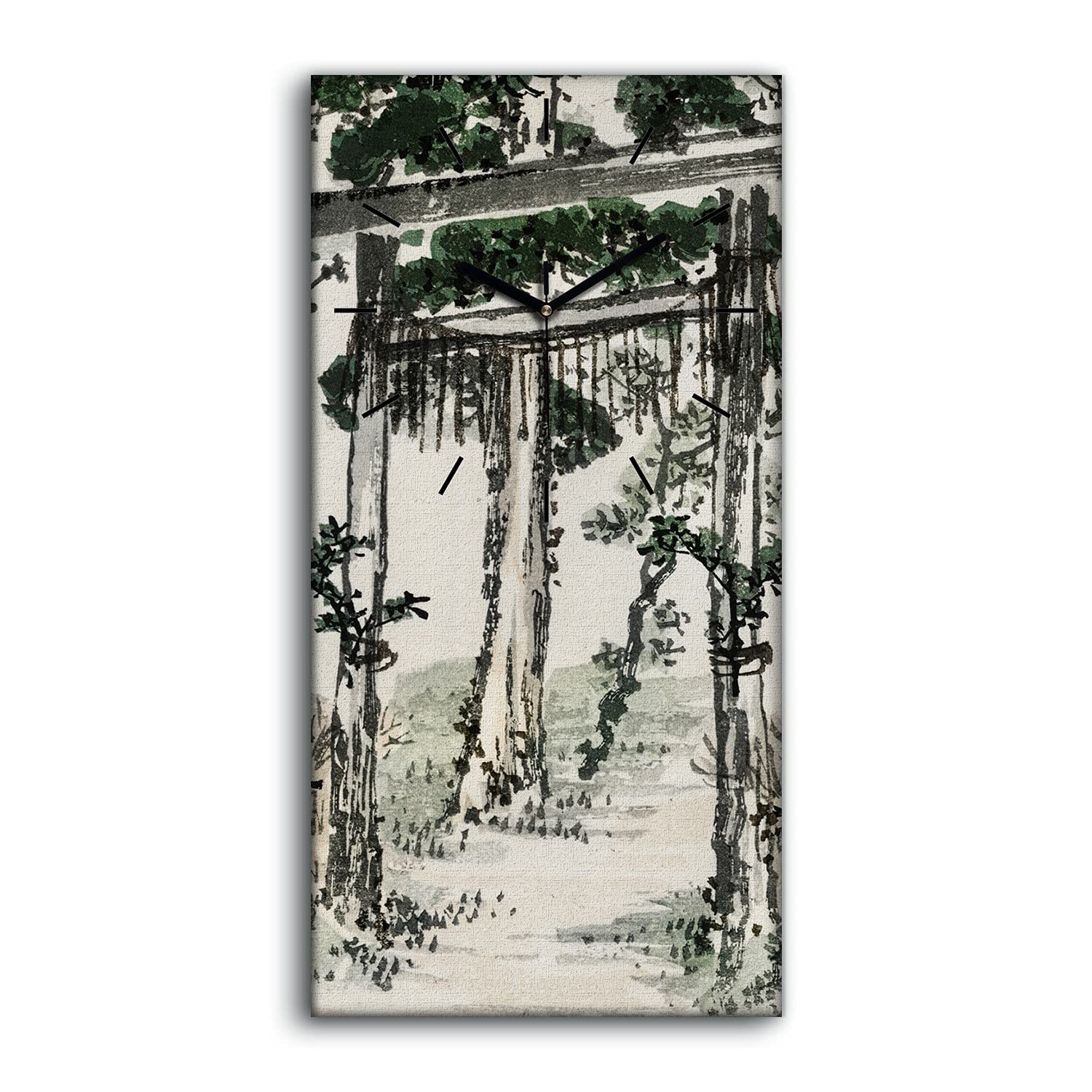 Horloge silencieuse arbres asiatiques pour une ambiance zen dans votre salon ou chambre