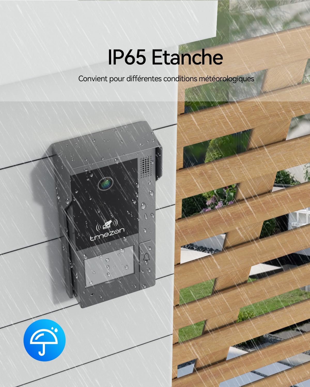TMEZON M790 Visiophone connecté WiFi, Interphone Vidéo Filaire 2 Fils avec Deux moniteurs,Ecran Tactile Couleur 7", 1080P Sonnette Vidéo Vision Nocturne, APP Déverrouillage à Distance,Une Famille