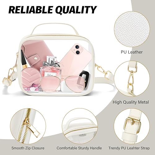 Miniatura 41 de KETIEE Bolso cruzado transparente, aprobado para estadios, para conciertos, eventos deportivos, festivales G1-negro