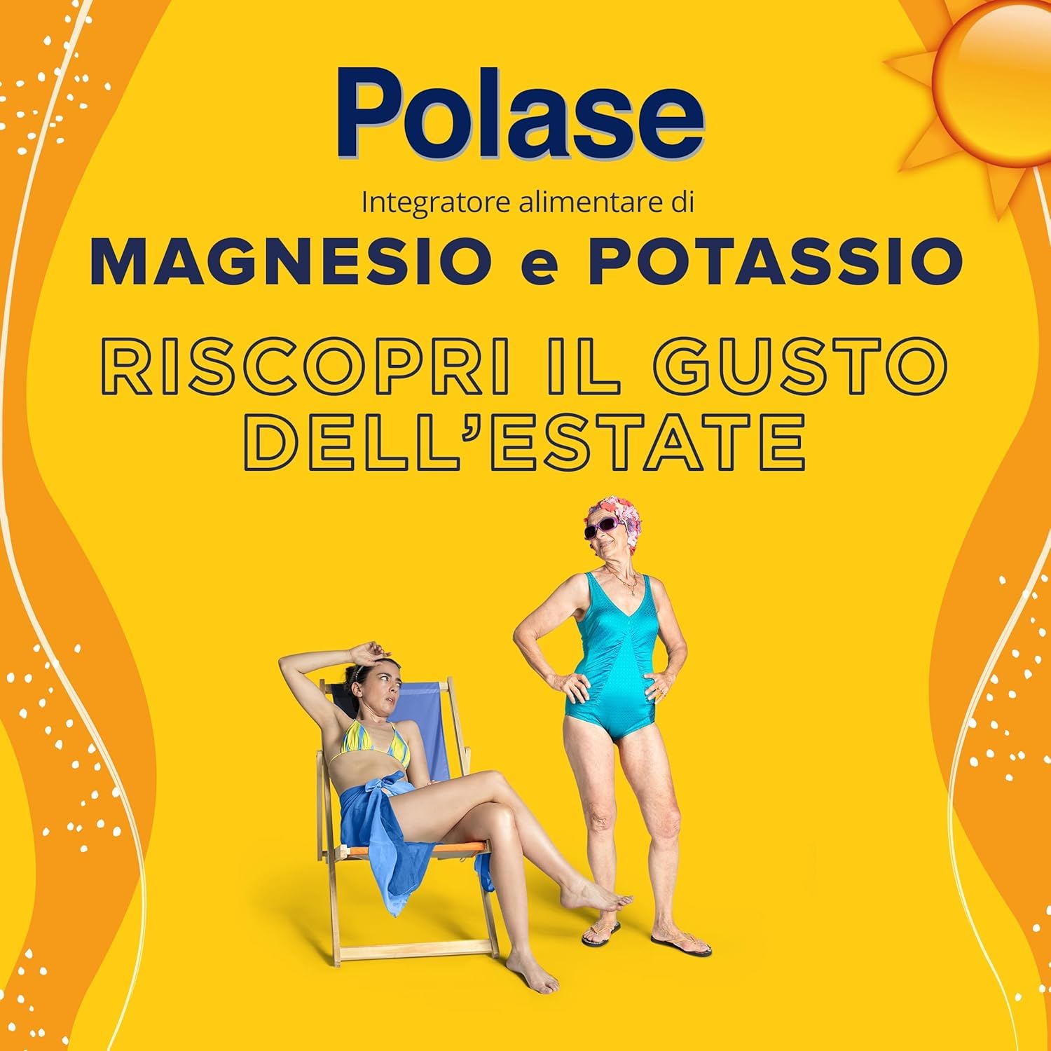Polase Classico, Magnesio e Potassio,Integratore Alimentare, contro Stanchezza e Fatica Fisica, Caldo, Sali Minerali Organici, 60 Compresse