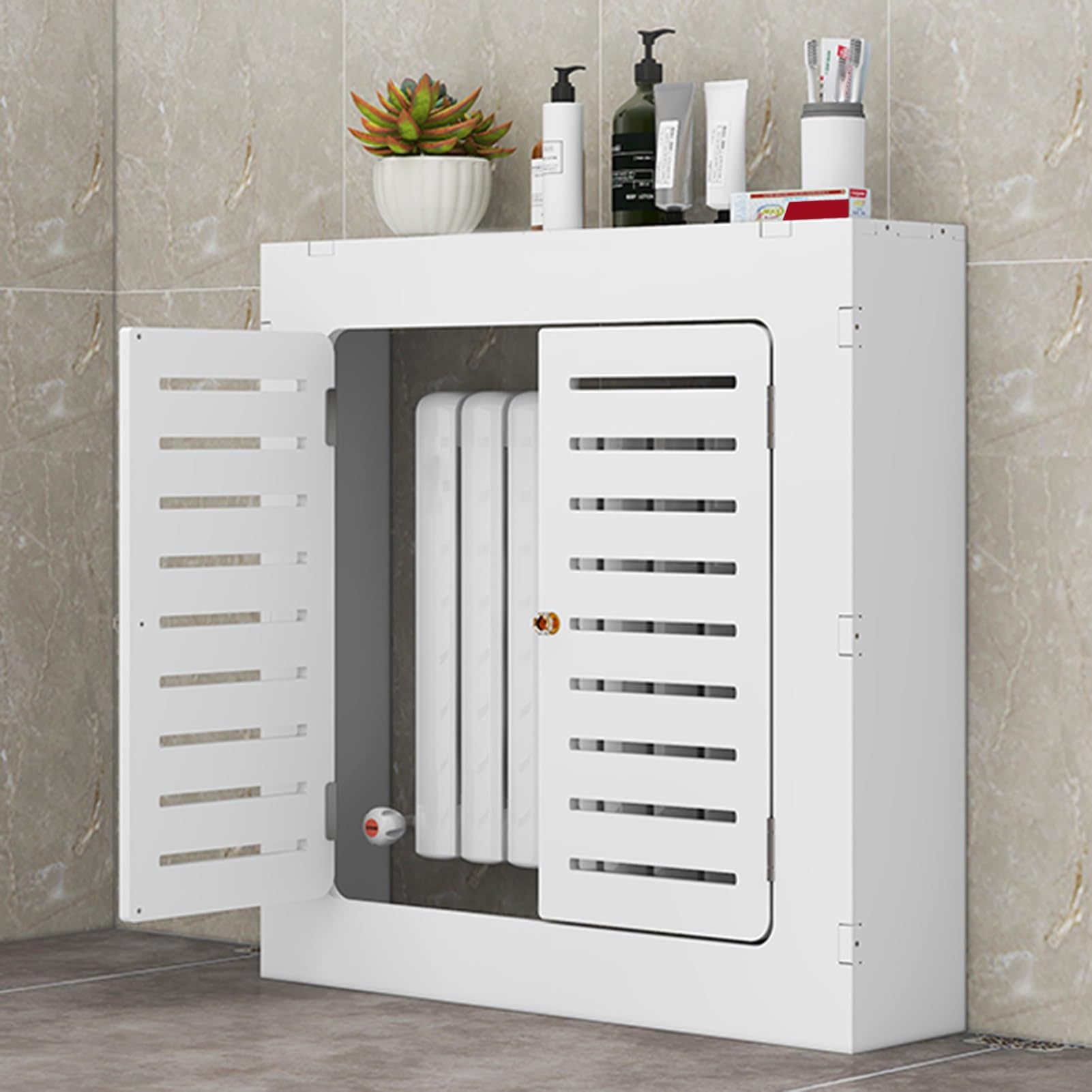 Cubiertas de radiador para el hogar con estante moderno de madera